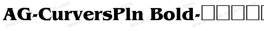 AG-CurversPln Bold字体转换